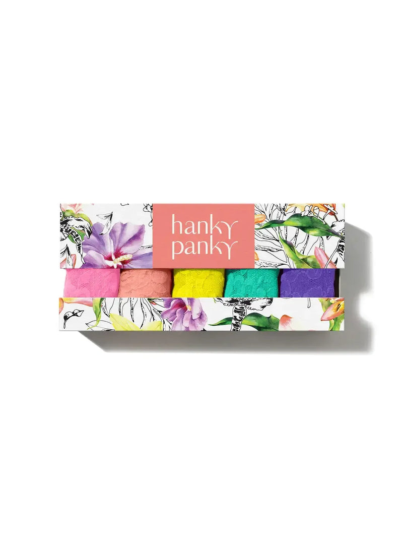 Hanky Panky 5 pack Original Rise Thongs-FNSA-Hand In Pocket