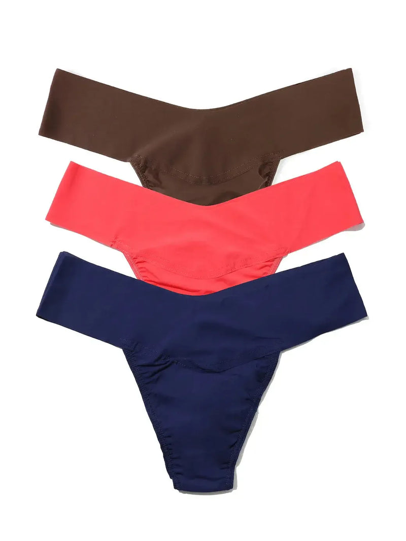 Hank Panky 3 Pack Natural Rise Thongs-Hand In Pocket