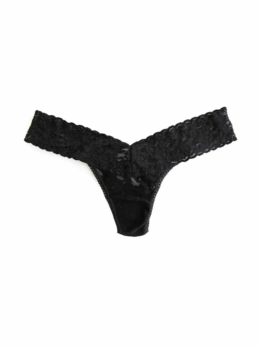 Hanky Panky Signature Lace Low Rise Thong - Black-Hand In Pocket