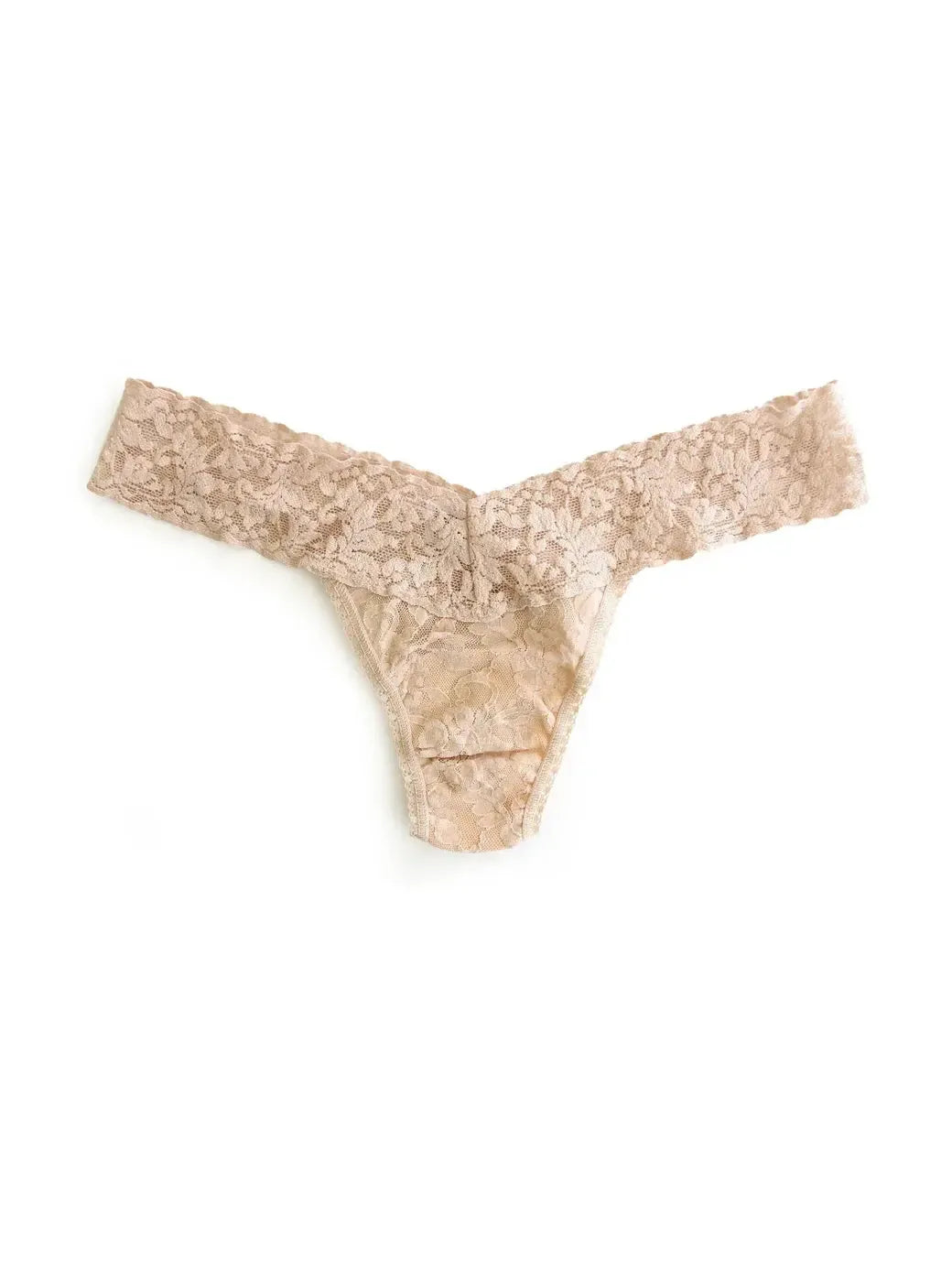 Hanky Panky Signature Lace Low Rise Thong - Chai-Hand In Pocket