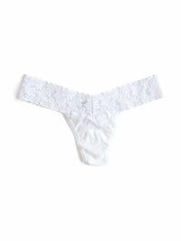 Hanky Panky Signature Lace Low Rise Thong - White-Hand In Pocket