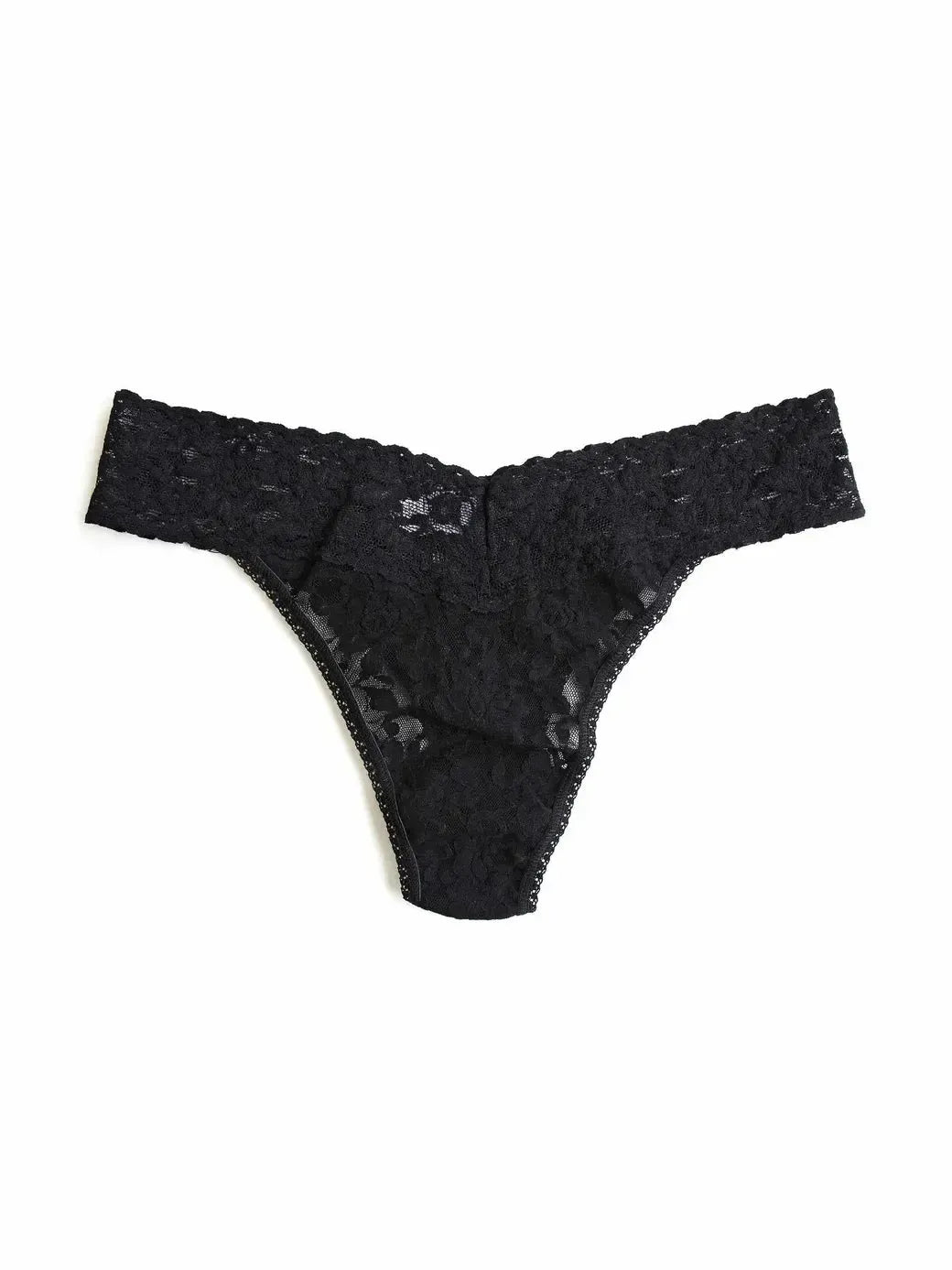 Hanky Panky Signature Lace Original Rise Thong - Black-Hand In Pocket