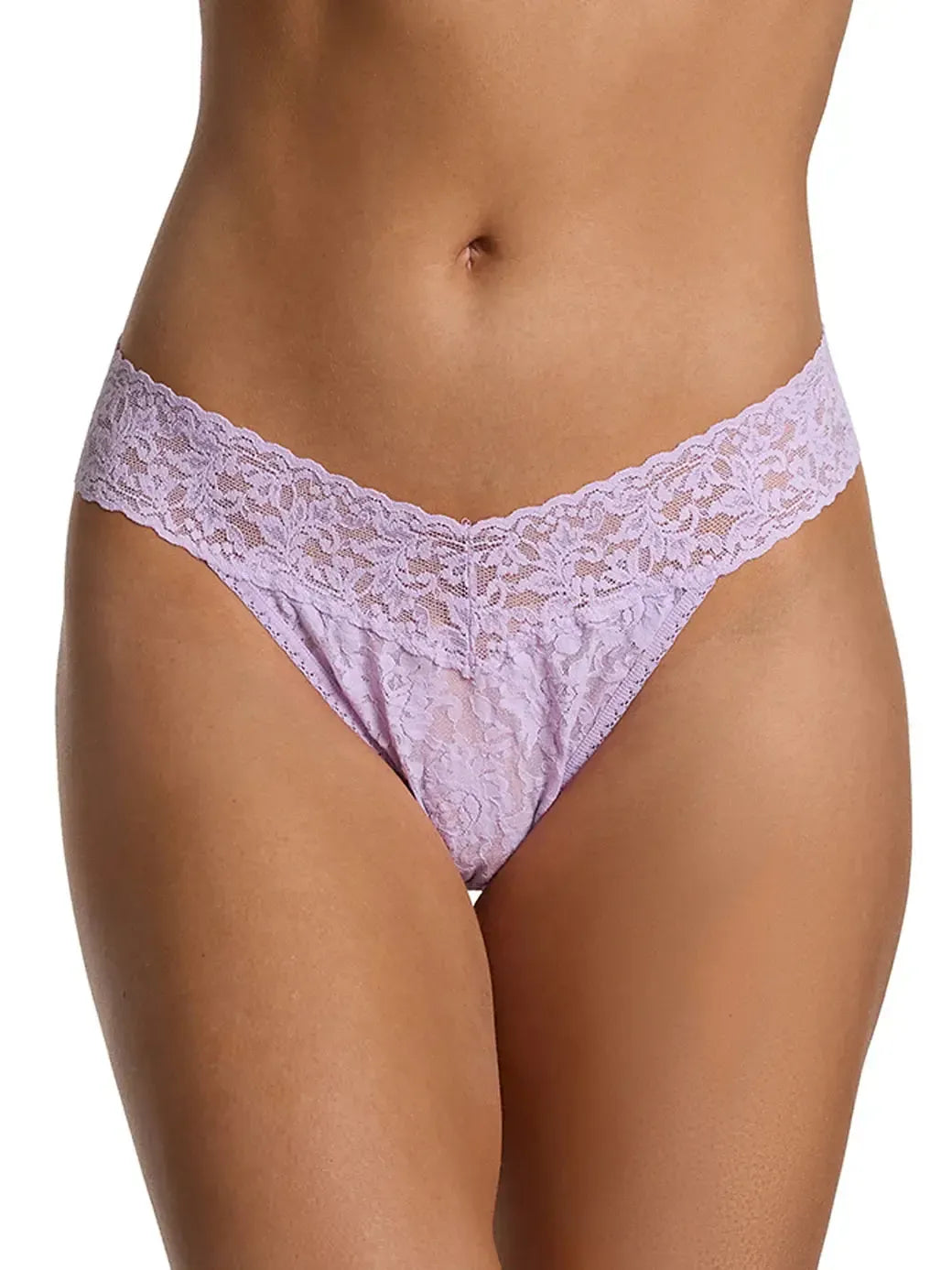 Hanky Panky Signature Lace Original Rise Thong - Lavender Fields-Hand In Pocket