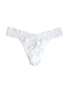 Hanky Panky Signature Lace Original Rise Thong - White-Hand In Pocket