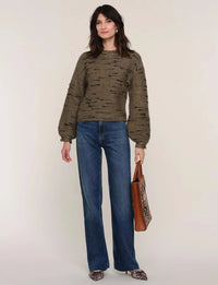 Heartloom Everly Sweater- Olive-Hand In Pocket