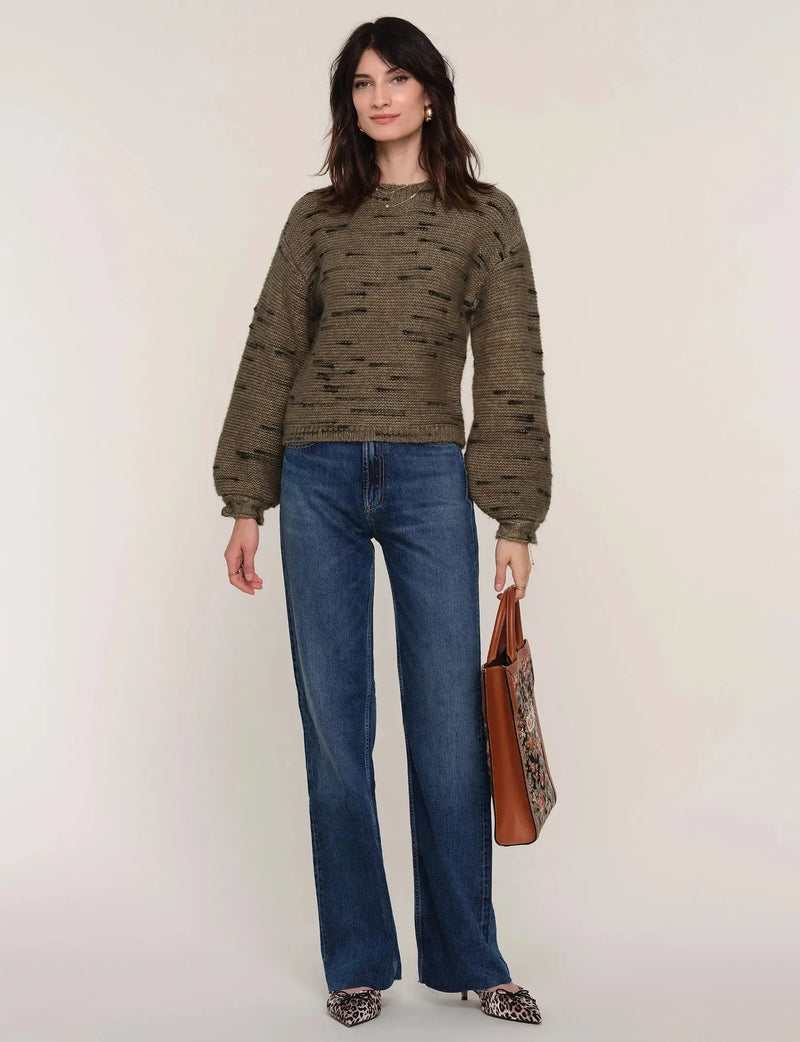 Heartloom Everly Sweater- Olive-Hand In Pocket
