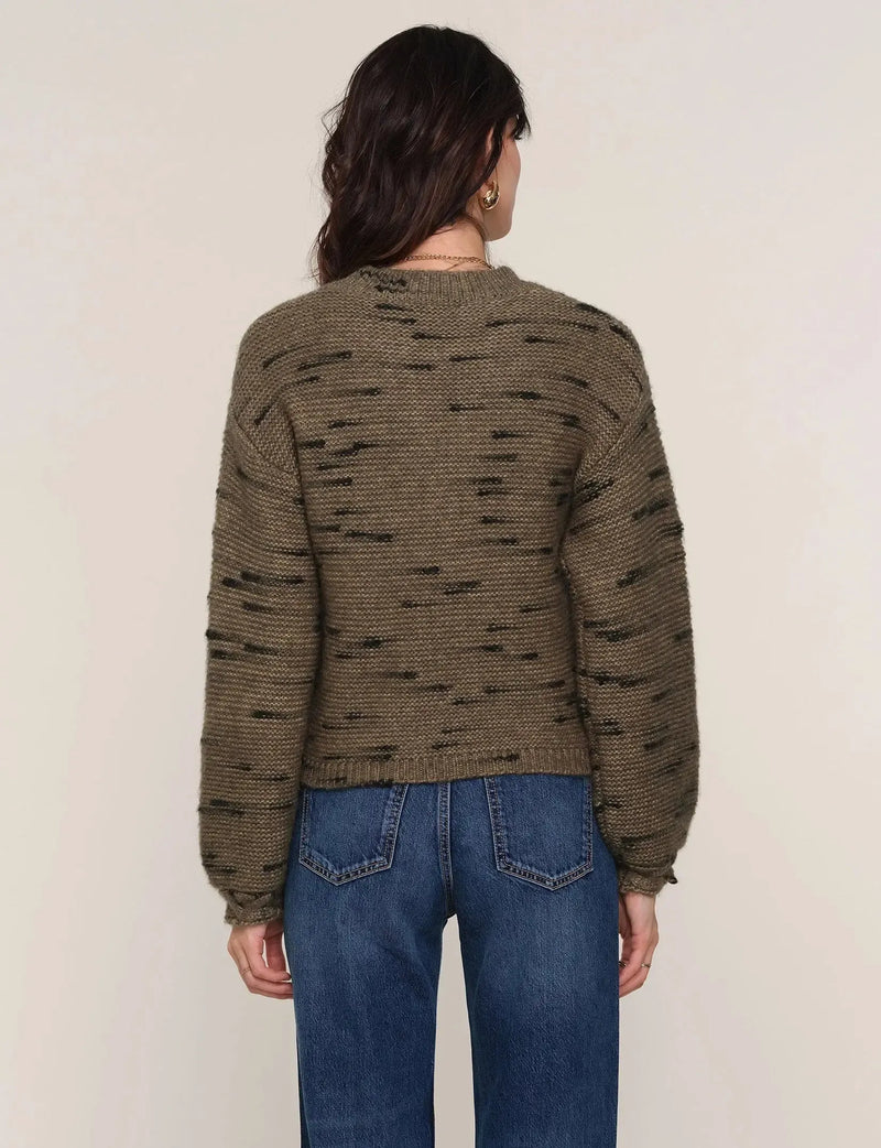 Heartloom Everly Sweater- Olive-Hand In Pocket