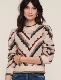 Heartloom Paloma Sweater - Almond-Hand In Pocket