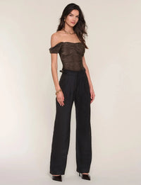 Heartloom Remy Pant - Charcoal-Hand In Pocket