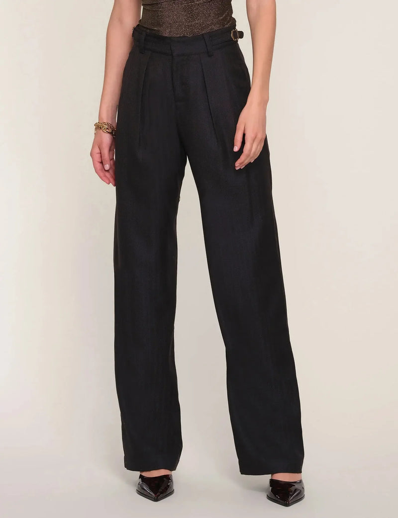 Heartloom Remy Pant - Charcoal-Hand In Pocket