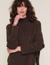 Heartloom Seira Sweater- Espresso-Hand In Pocket