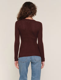 Heartloom Lovett Top- Coco-Hand In Pocket