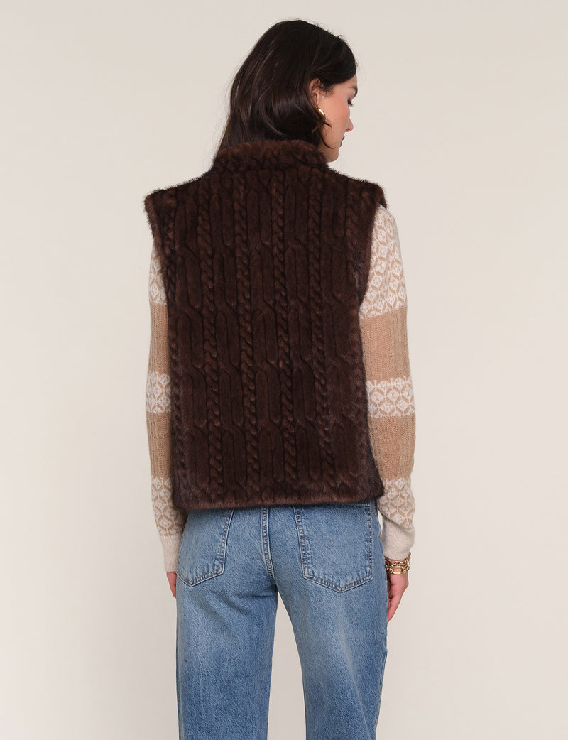 Heartloom Nancy Vest- Coco-Hand In Pocket