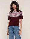 Heartloom Ellery Sweater- Merlot-Hand In Pocket