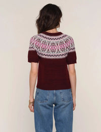 Heartloom Ellery Sweater- Merlot-Hand In Pocket