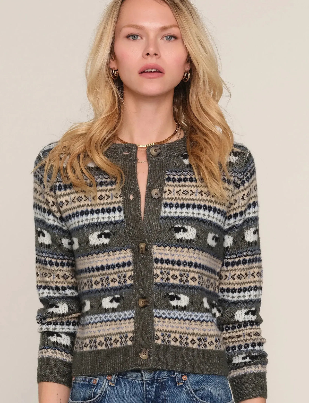 Heartloom Cole Cardi - Spruce-Hand In Pocket