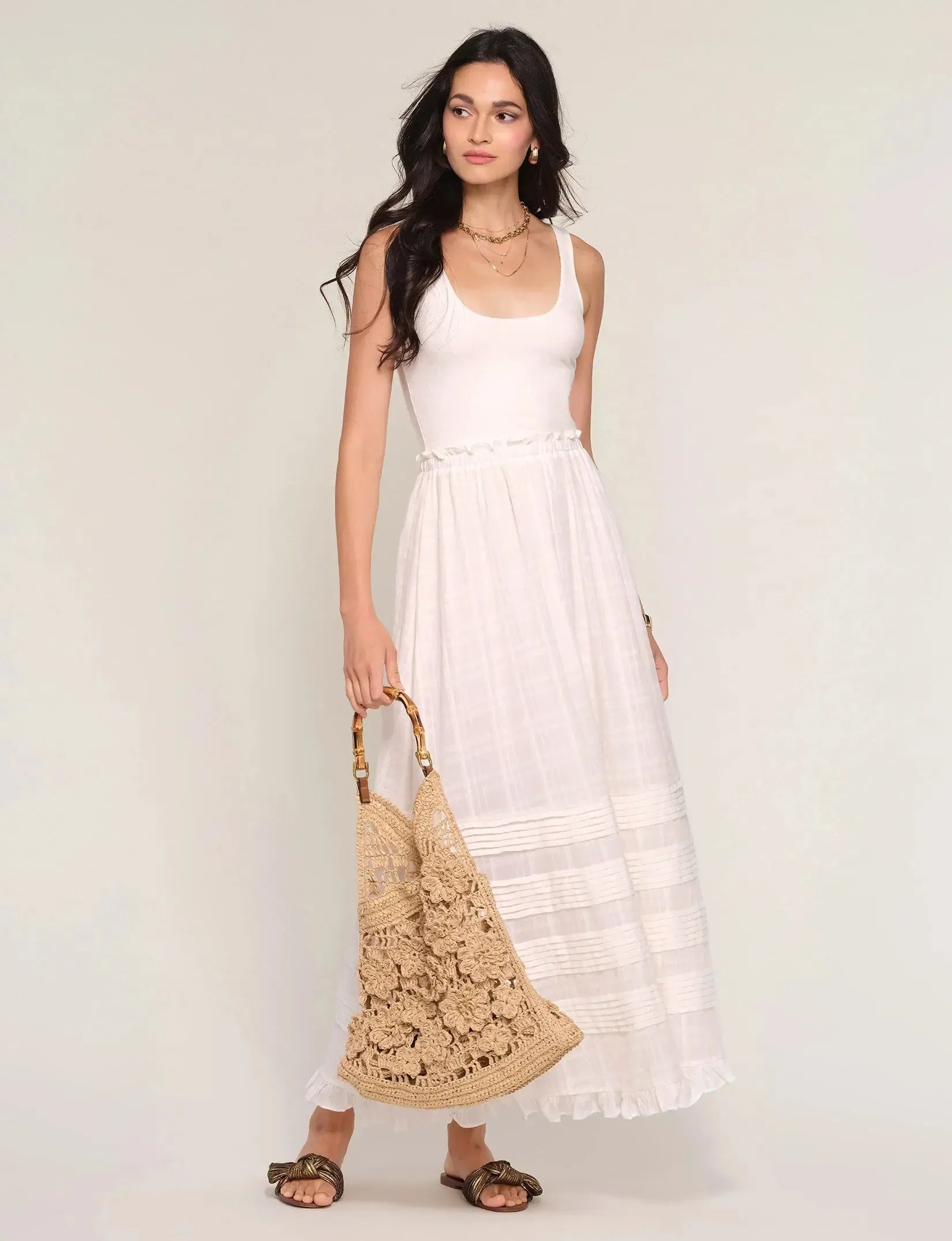 Heartloom Edina Dress - Eggshell-Hand In Pocket