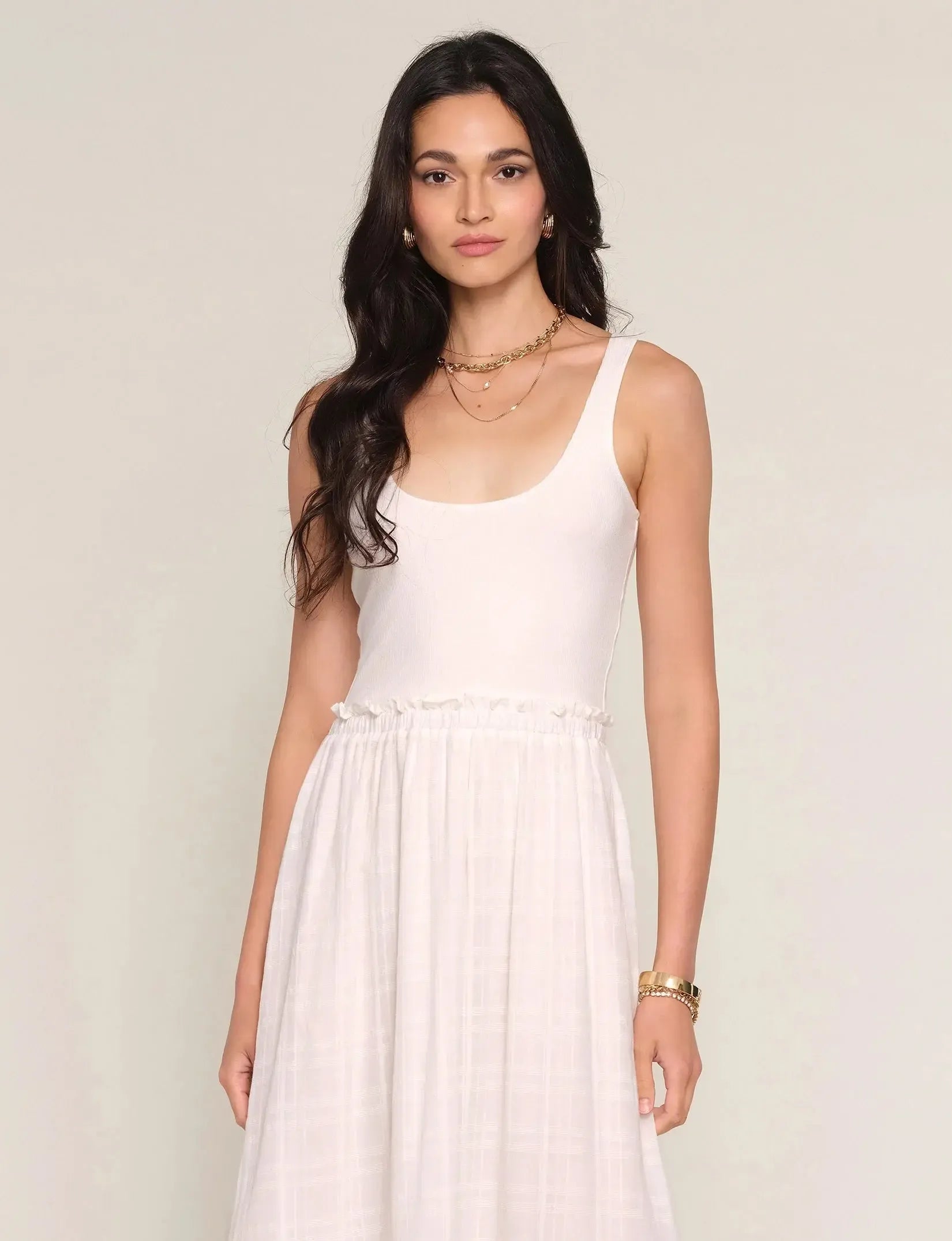 Heartloom Edina Dress - Eggshell-Hand In Pocket