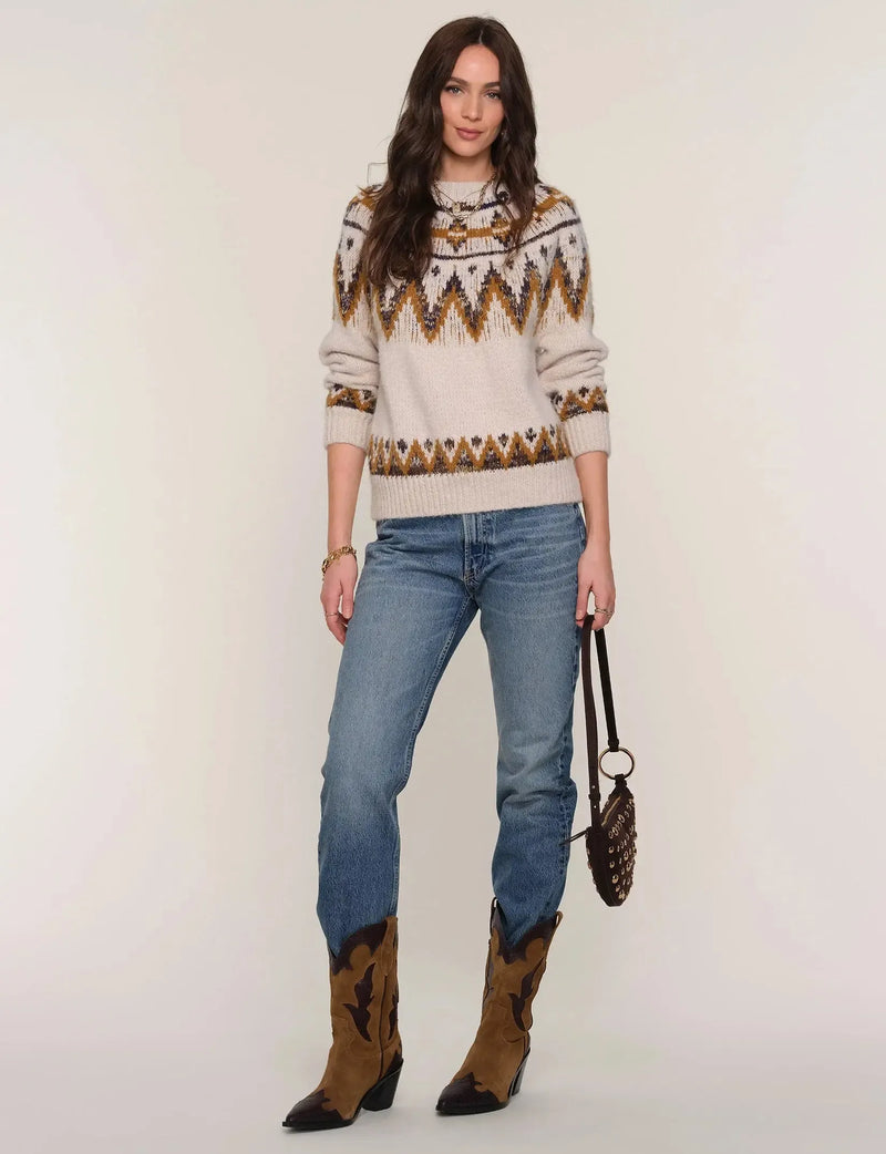 Heartloom Rae Sweater- Ivory-Hand In Pocket