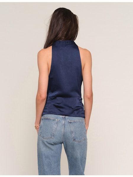 Heartloom Kary Top - Indigo-Hand In Pocket