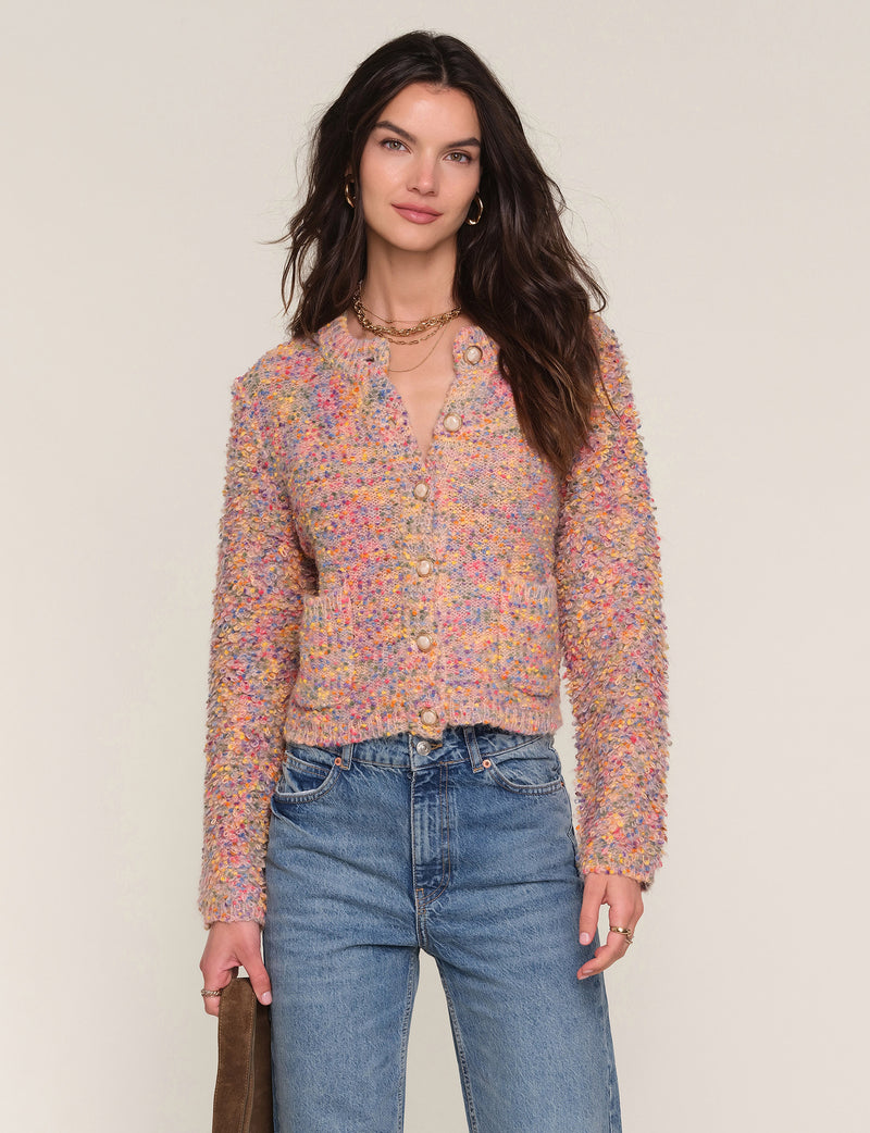 Heartloom Mari Cardigan- Confetti-Hand In Pocket