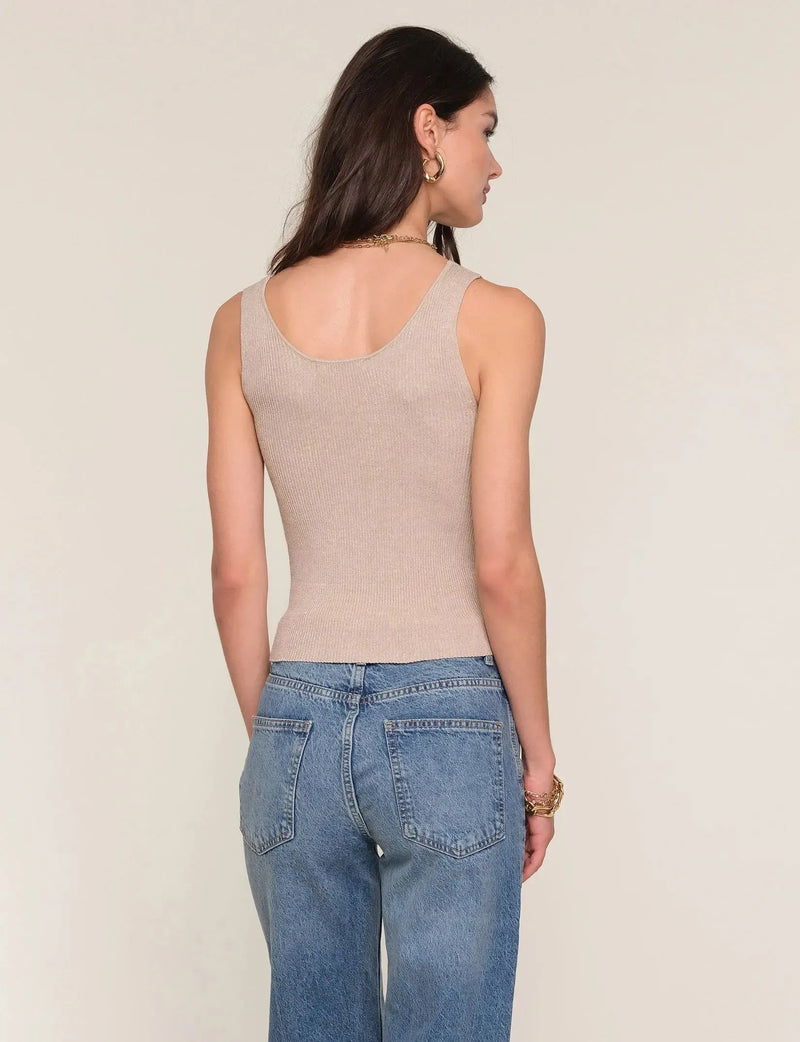 Heartloom Indra Top - Champagne-Hand In Pocket