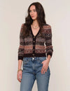 Heartloom Ruta Cardigan- Aubergine-Hand In Pocket