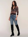 Heartloom Ruta Cardigan- Aubergine-Hand In Pocket