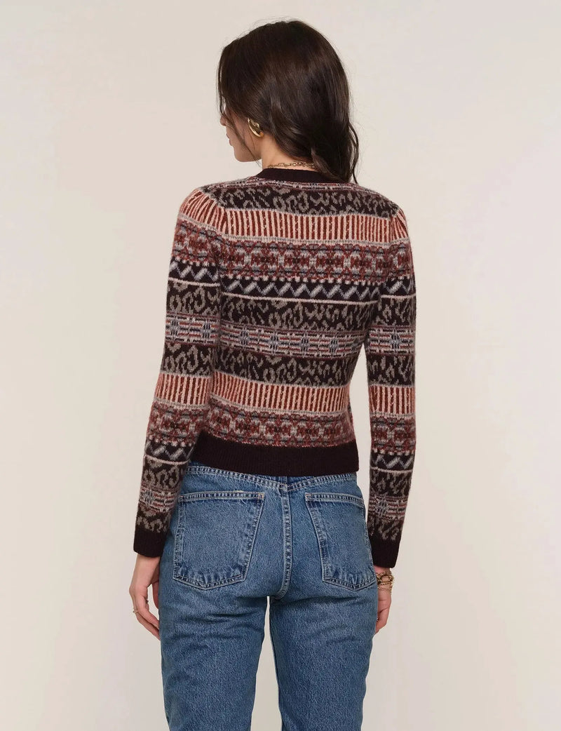 Heartloom Ruta Cardigan- Aubergine-Hand In Pocket