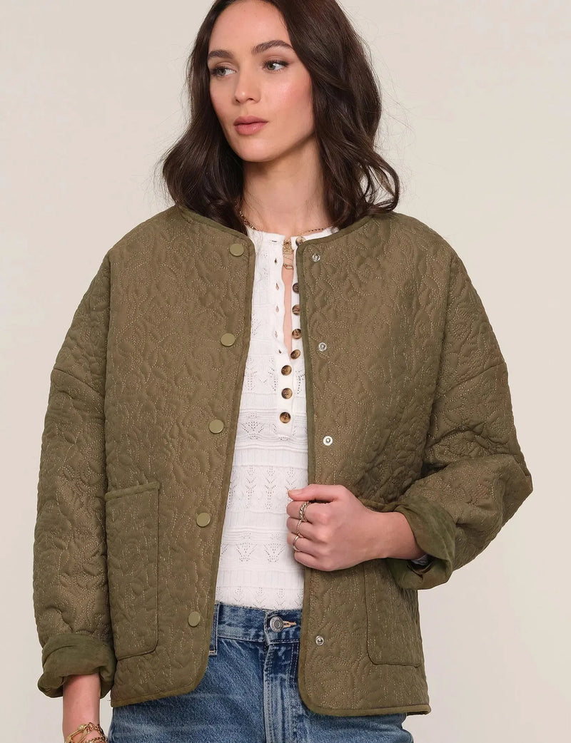 Heartloom Beck Jacket - Olive-Hand In Pocket