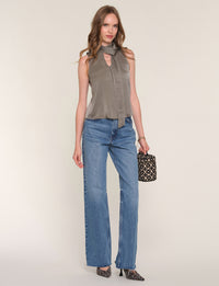 Heartloom Joey Top- Mineral-Hand In Pocket