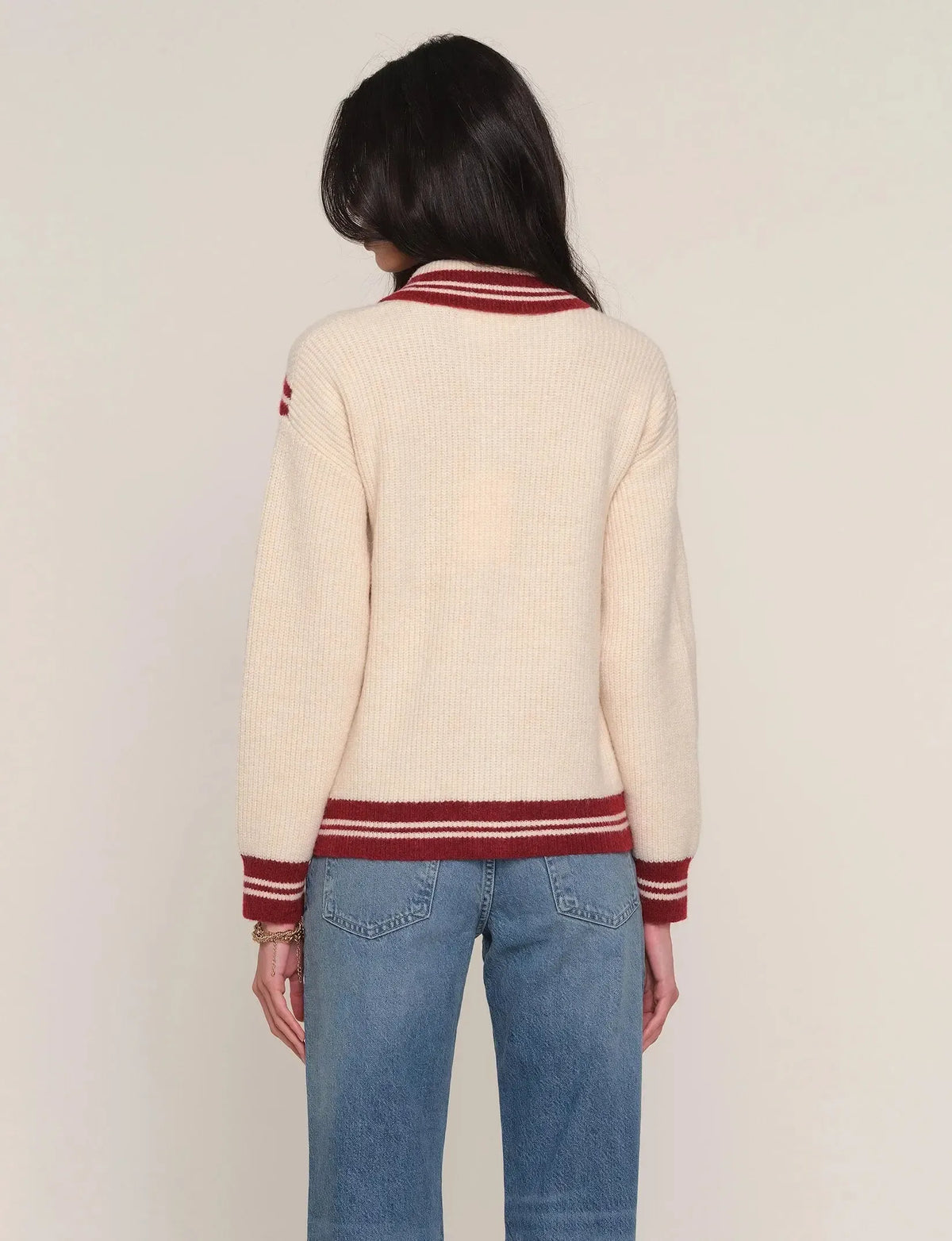 Heartloom Devon Cardi - Ivory-Hand In Pocket
