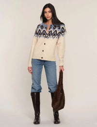 Heartloom Griffin Cardi - Ivory-Hand In Pocket