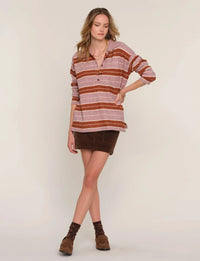 Heartloom Silas Sweater - Rust-Hand In Pocket