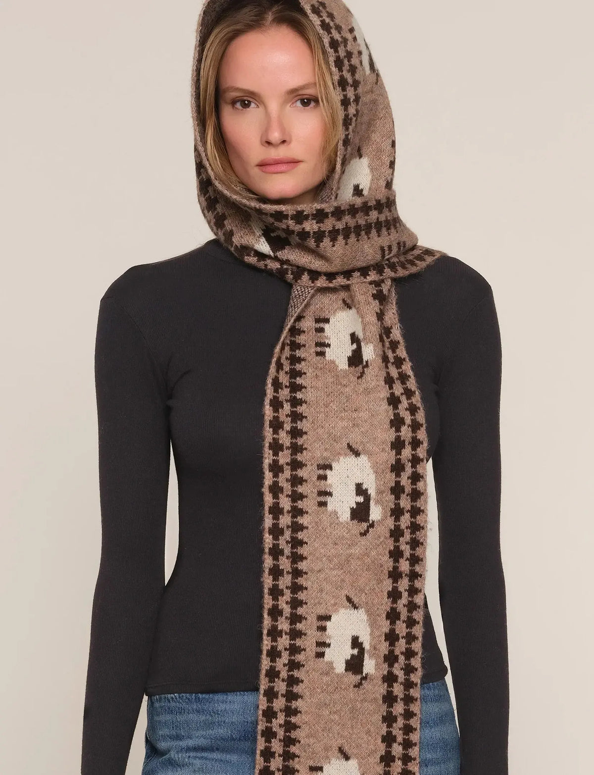 Heartloom Doria Scarf - Camel-Hand In Pocket