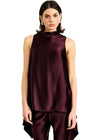 Line + Dot Petrea Top-Aubergine-Hand In Pocket