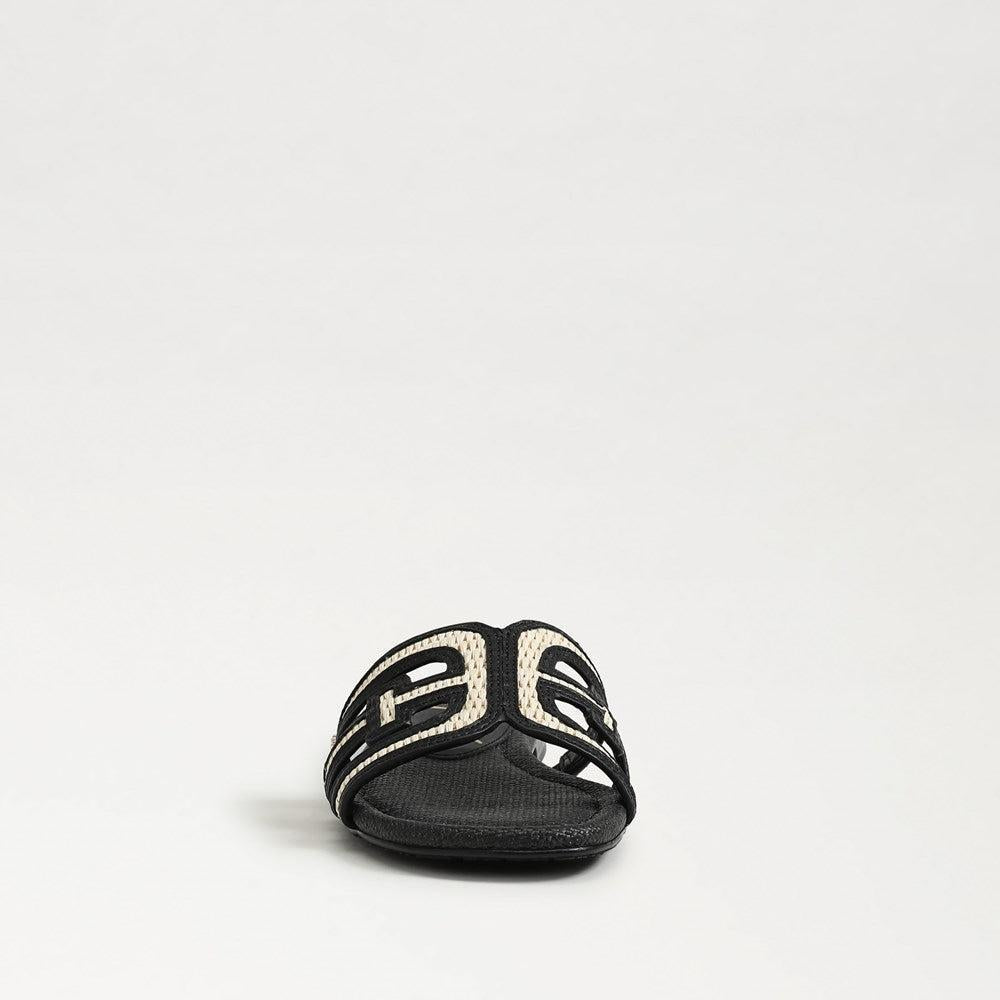 Sam Edelman Bay Raffia Slide Sandal - Black-Hand In Pocket