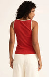 Z Supply Jaidynn Rib Tank- Cabana Red-Hand In Pocket