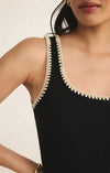 Z Supply Jaidynn Rib Tank- Black-Hand In Pocket