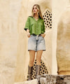 Kut Holly High Rise Tie Waist Shorts- Simply-Hand In Pocket