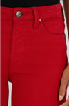 KUT Meg High Rise Fab Ab Wide Leg Raw Denim - Ruby Red