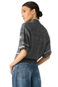 Steve Madden Ketra Sweater- Black Multi-Hand In Pocket