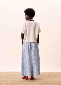 FRNCH Cobalt Skirt - Bleu Clair-Hand In Pocket