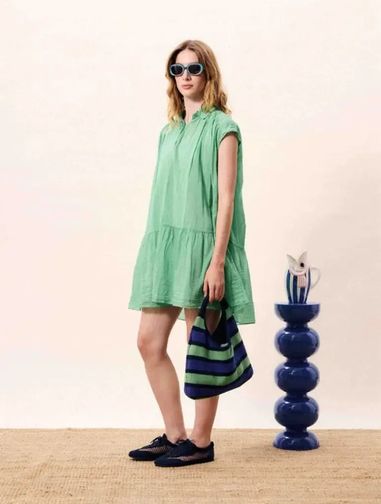 FRNCH Opale Dress- Green-Hand In Pocket