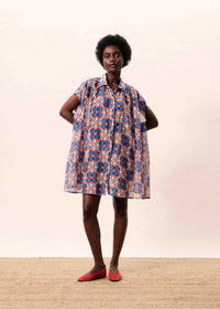 FRNCH Altair Dress- Azulejos-Hand In Pocket