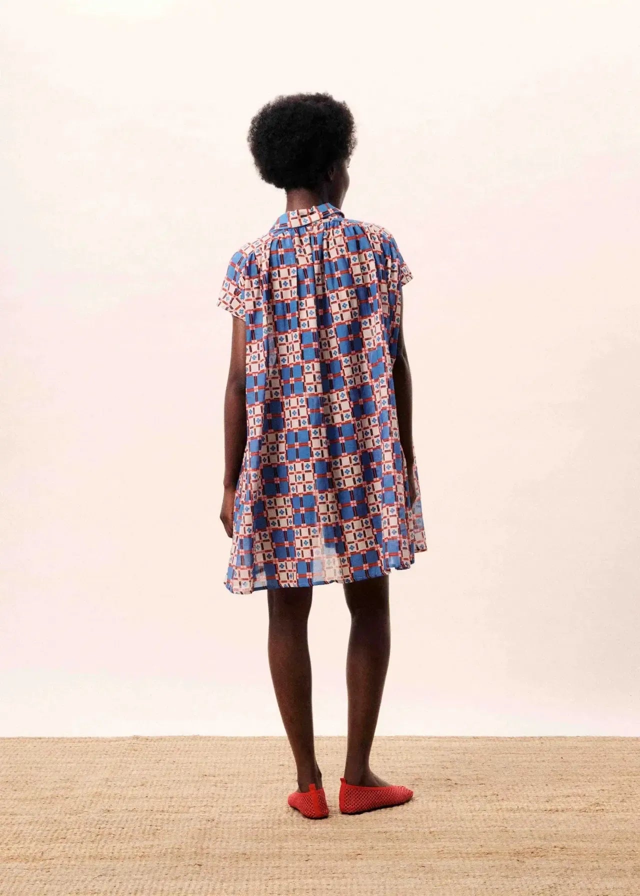 FRNCH Altair Dress- Azulejos-Hand In Pocket