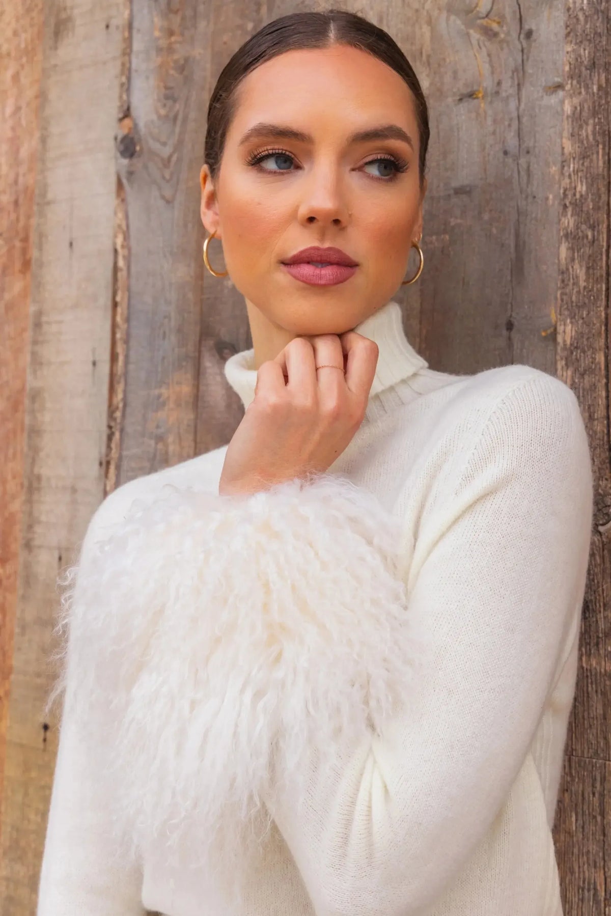 Lisa Maree Hibernate Turtleneck Sweater - Cream-Hand In Pocket