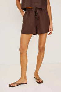 Rails Jenner Shorts - Espresso-Hand In Pocket