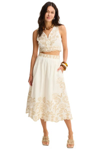 Allison Maeve Skirt - Off White/Sand-Hand In Pocket