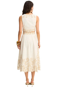 Allison Maeve Skirt - Off White/Sand-Hand In Pocket